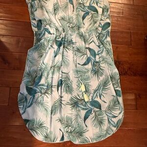 Kona Sol Green Leaf Print Swim Coverup